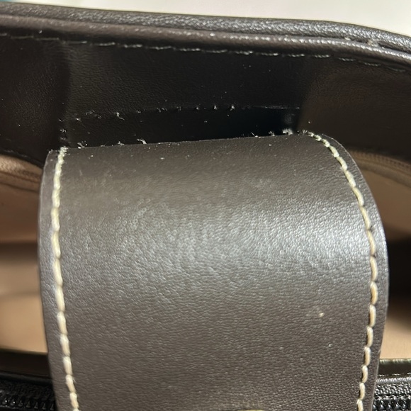 Villager/A Liz Claiborne Company Patterned Brown and Black Tote Bag - Picture 8 of 9